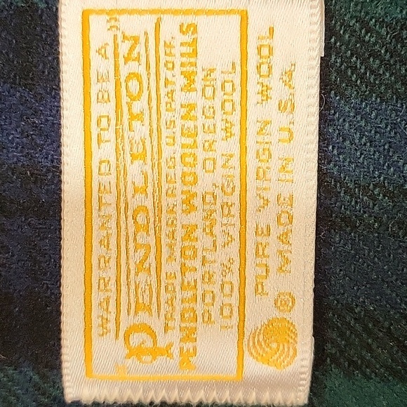 Plaid Green Pendleton Blazer Jacket 10 100% Virgin Wool Made in Portland Oregon - Picture 4 of 6